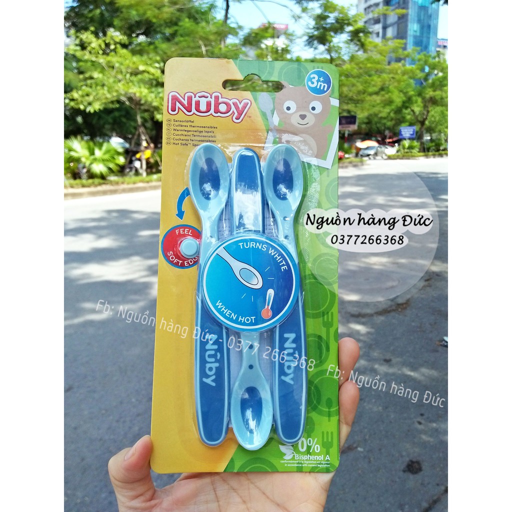 Thìa cảm ứng nhiệt báo nóng Nuby Đức - Nguồn hàng Đức