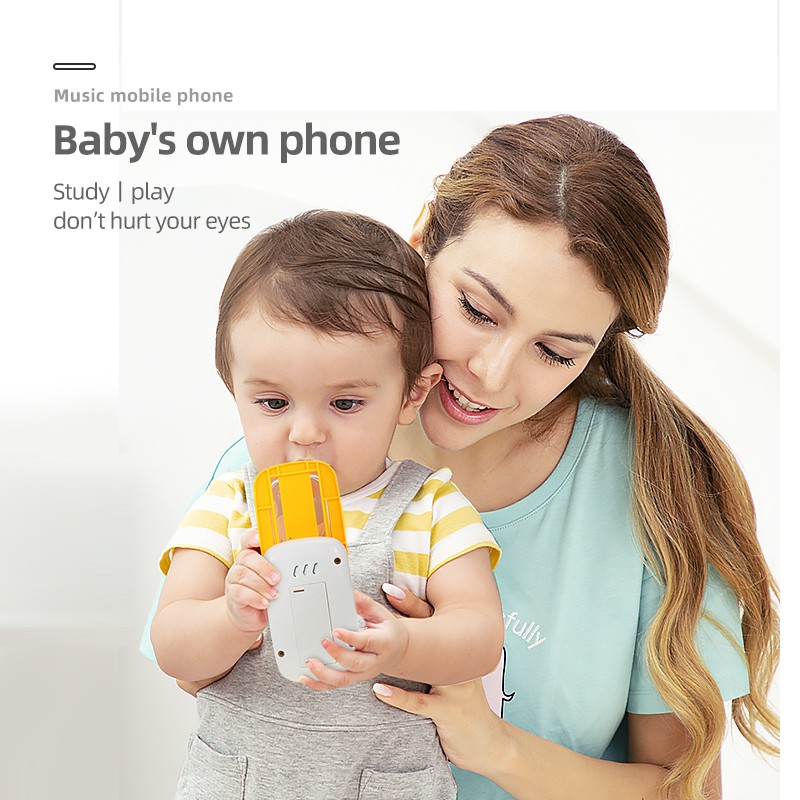 Coolplay Điện thoại đồ chơi có đèn LED và nhạc cho bé