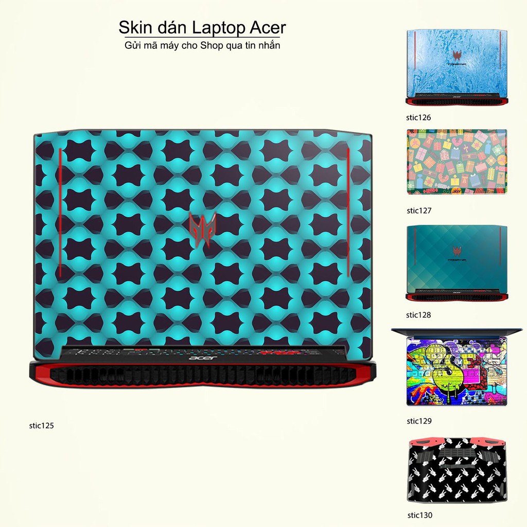 Skin dán Laptop Acer in hình Hoa văn sticker _nhiều mẫu 21 (inbox mã máy cho Shop)