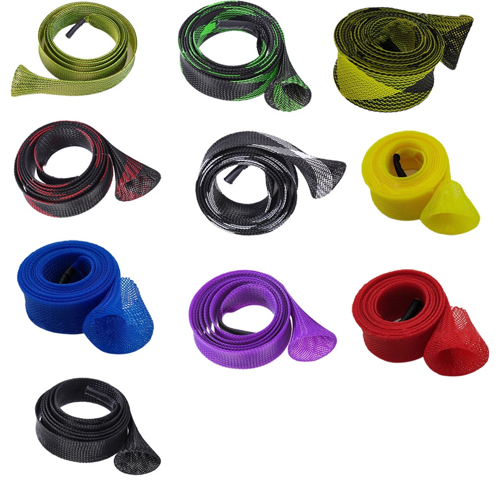 [GLOBAL] 35mm 170cm Expanable Fishing Tools Braided Mesh Wrap Casting Fishing Rod Sleeve Cover Pole Glover Protector Bag