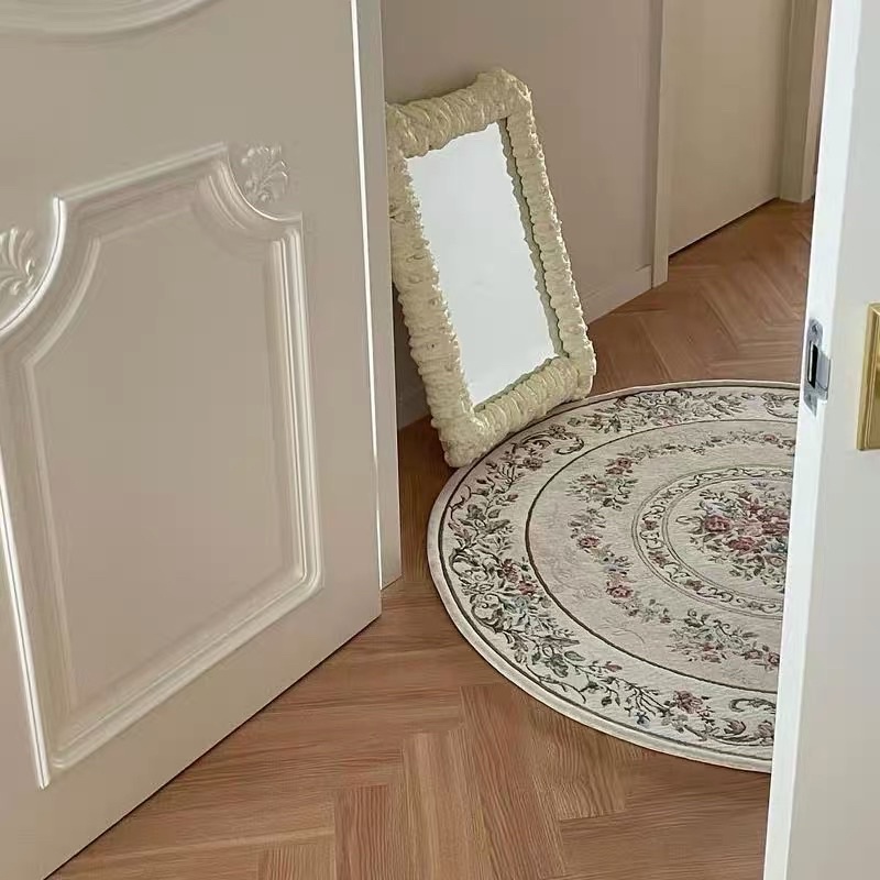 Thảm trải sàn hoa văn Âu cổ, thảm tròn lót bàn ghế - Décor nhà Sò