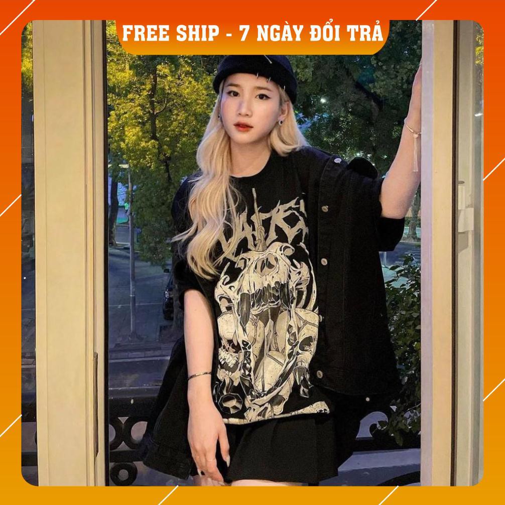 Áo thun tay lỡ form rộng Nam nữ hades skull worlf full tag cotton | BigBuy360 - bigbuy360.vn