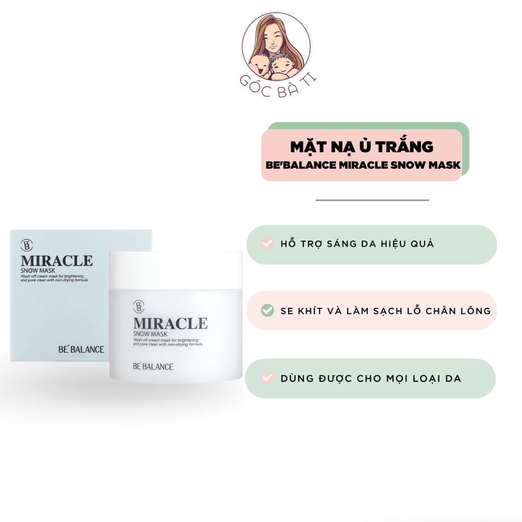 Mặt nạ ủ trắng BEBALANCE Miracle SNOW MASK