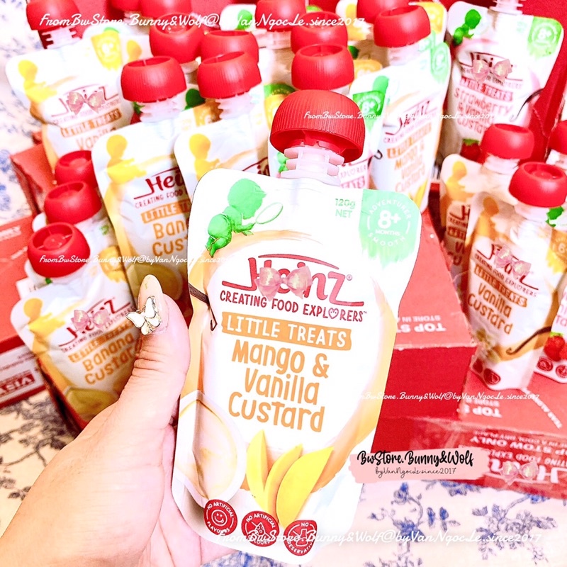 VÁNG SỮA HEINZ CUSTARD ÚC Túi 120gr Cho Bé 8M+