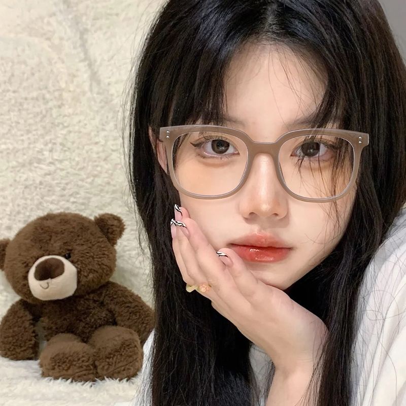 ❁✼Kính Chống Tia Bức Xạ Gọng Đen Xám Phong Cách Hàn Quốc Thời Trang Dành Cho Nữ