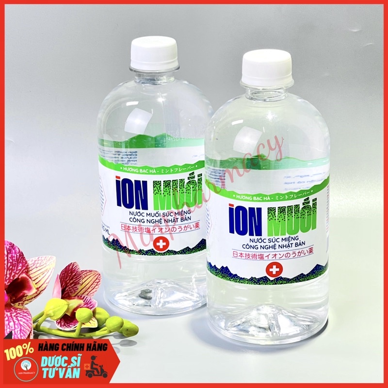 Nước súc miệng ION Muối Fujiwa Công Nghệ Nhật Bản Hương Mint Bạc Hà 680ml - Minpharmacy