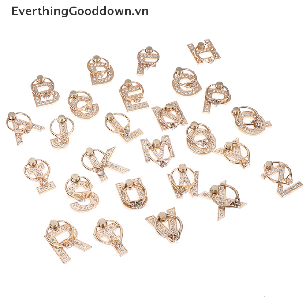 Everthinggooddown Giá Đỡ Điện Thoại Kim Loại Hình Chữ Cái Đính Kim Cương Giả