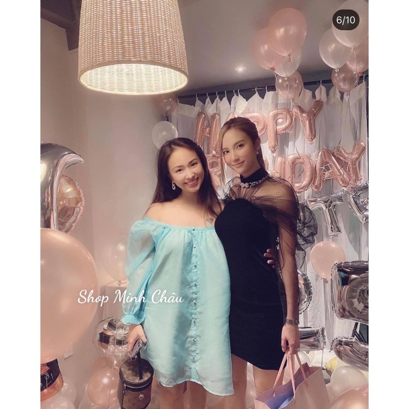 Váy nhung tay ren Zarraaa