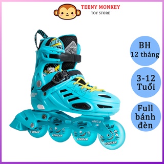 Combo Giày Trượt Patin Trẻ Em Mũ Bảo Hộ Và Bảo Vệ Tay Chân 6 món