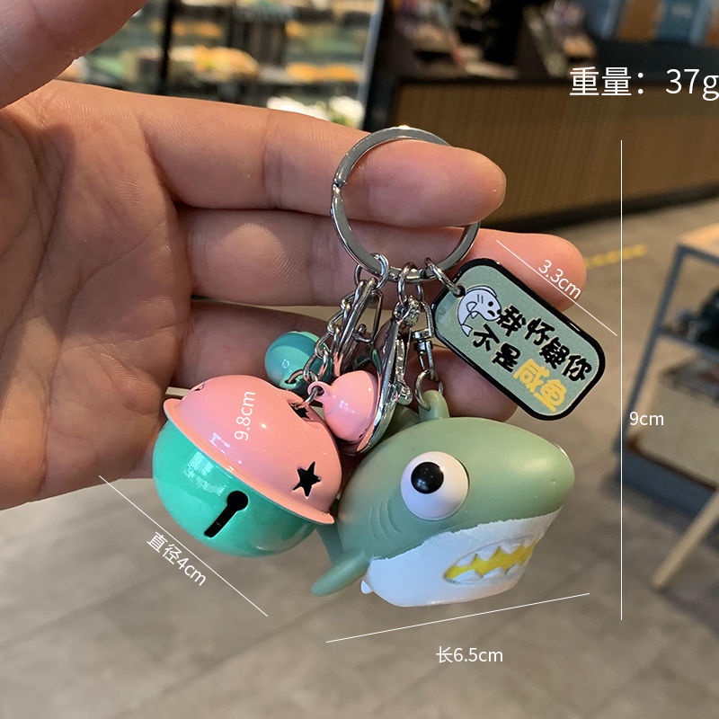 Móc Khóa Hình Cá Mập Mắt Cá Mập Hoạt Hình Dễ Thương Sáng Tạo