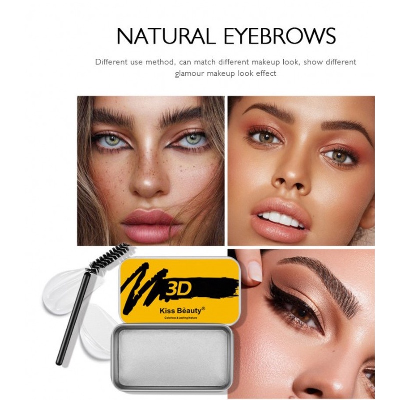 [Hàng mới về] Gel tạo kiểu lông mày 3 chiều KISS BEAUTY chống thấm nước lâu trôi