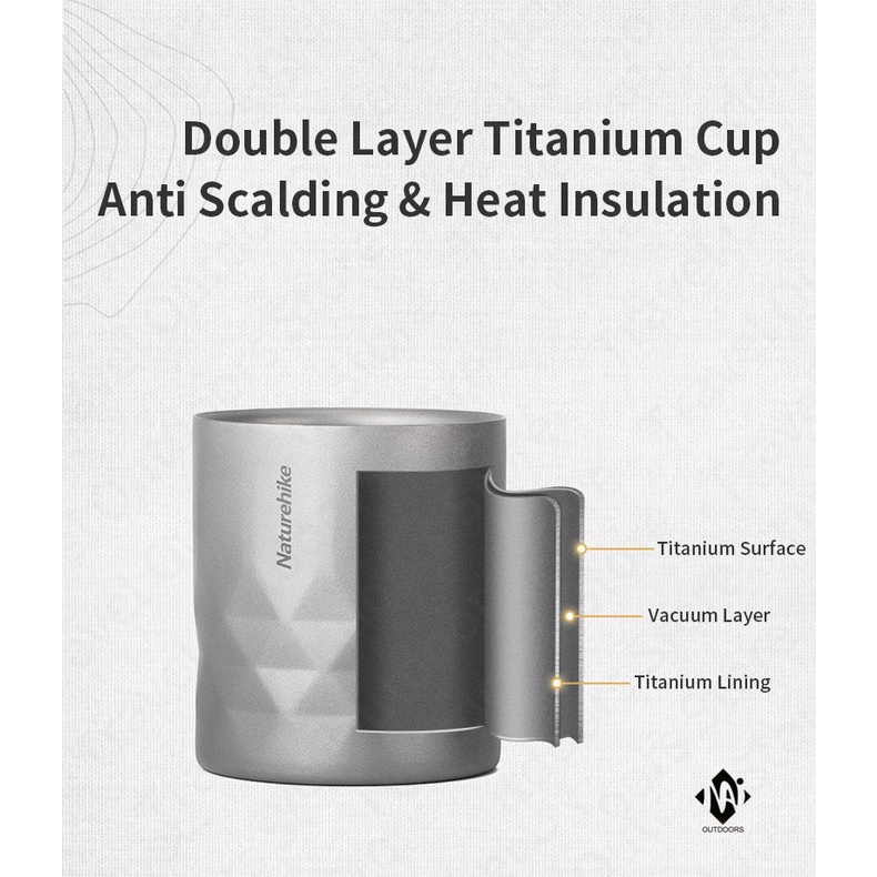 Cốc Titanium 2 lớp NatureHike NH21CJ012