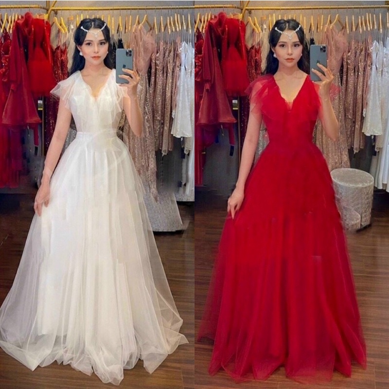 ĐẦM MAXI CỔ V BÈO LƯỚI full size ( ẢNH VÀ VIDEO CHỦ SHOP TỰ QUAY 1000%)