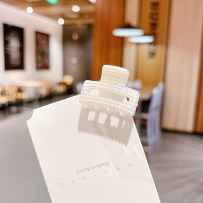 Kẹp tóc đính hạt ngọc trai giả phong cách retro Hàn Quốc dành cho nữ