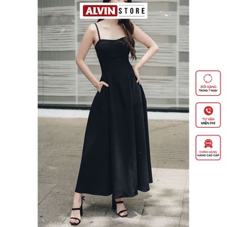 Đầm Xòe Kiểu Hai Dây Cúp Ngực Sang Trọng Alvin Store 2684