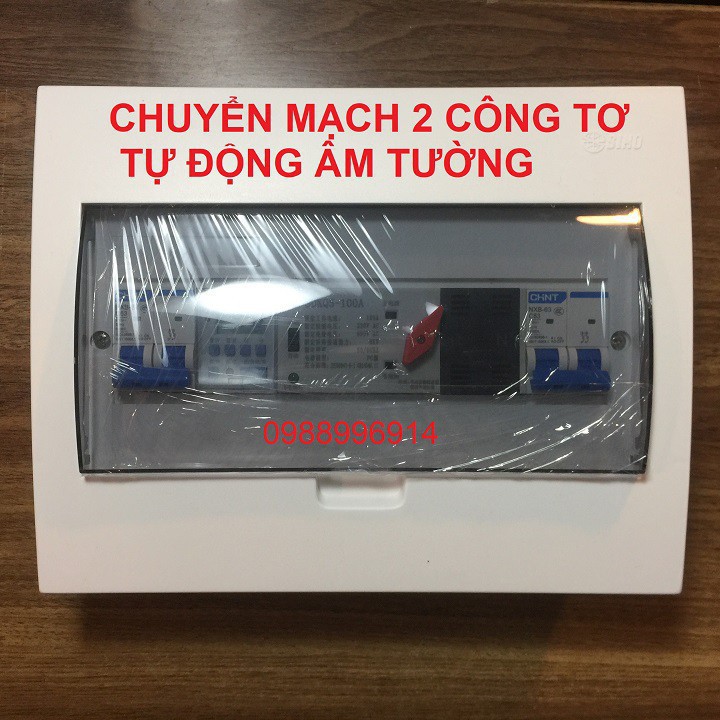 Tủ ATS tự động chuyển 2 nguồn điện 100A âm tường - 100A