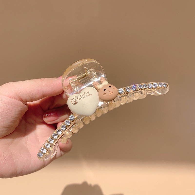 Kẹp Tóc Đính Đá Hình Gấu Hàn Quốc Sang Trọng