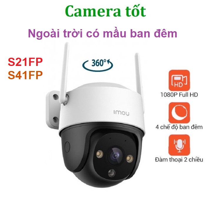 Camera IP Wifi ngoài trời IMOU S21FP 2MB 1080P, S41FP 4MB 2K Màu Đêm, xoay 360 - Chính hãng