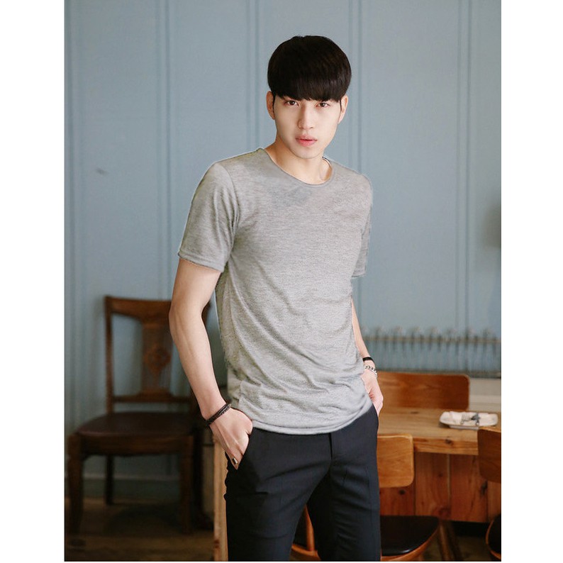 Áo Thun Longtee lai Bầu basic xám