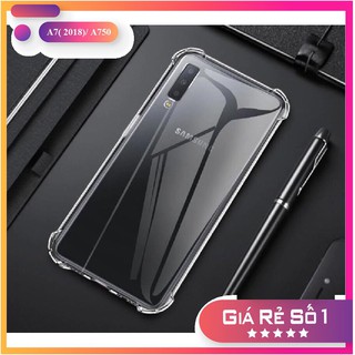 SAMSUNG A7(2018)/A750 ỐP DẺO TRONG TPU CHỐNG SỐC 4 GÓC CẠNH