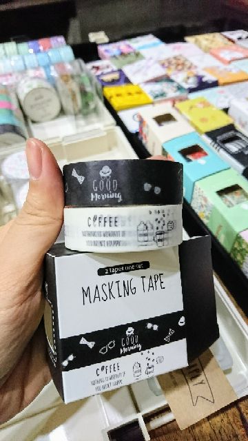 Băng dính trang trí washi tape đồng giá - 1 set gồm 2 cuộn