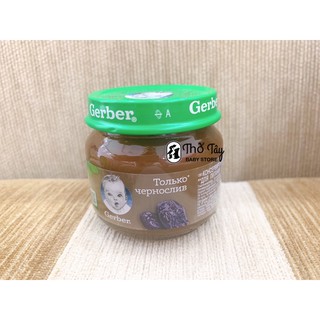 Mận đen nghiền Gerber Nga cho bé bị táo