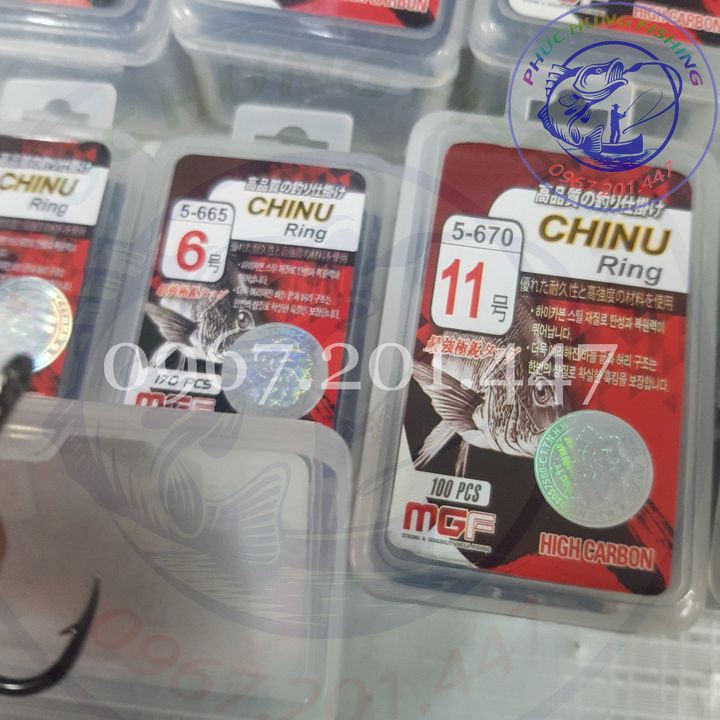 Lưỡi Câu Chinu Ring Cao Cấp Nhật Bản-lưỡi câu chinu cao cấp từ 1 đến 12
