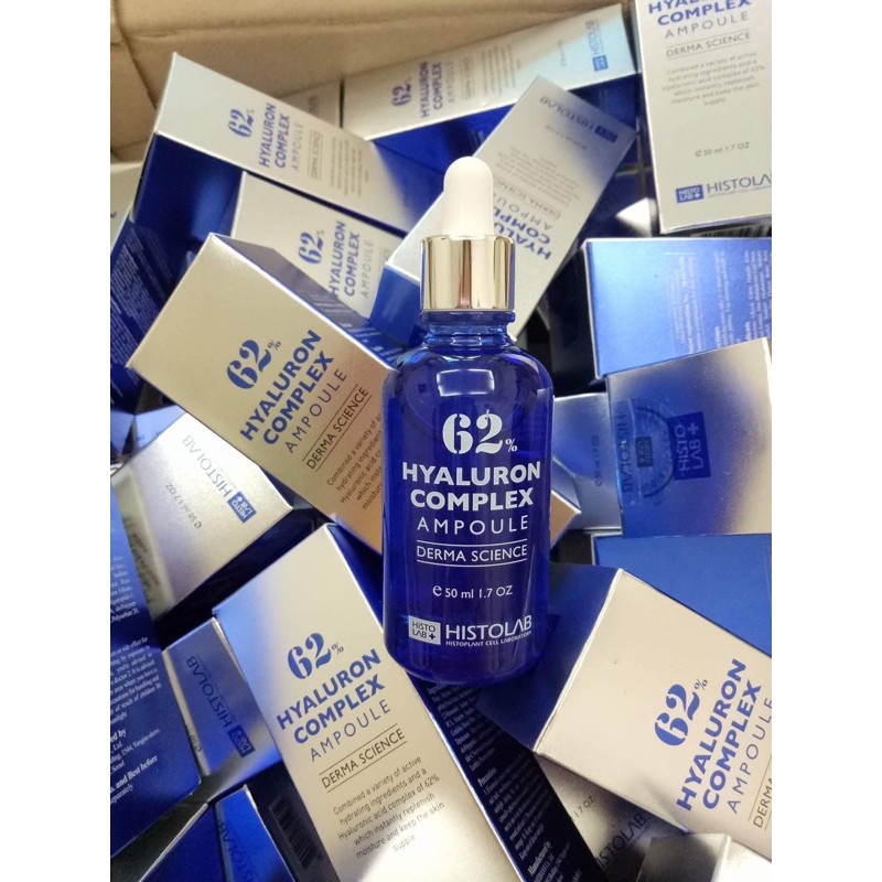 TINH CHẤT CẤP ẨM, PHỤC HỒI DA - HYALURON COMPLEX AMPOULE 62%