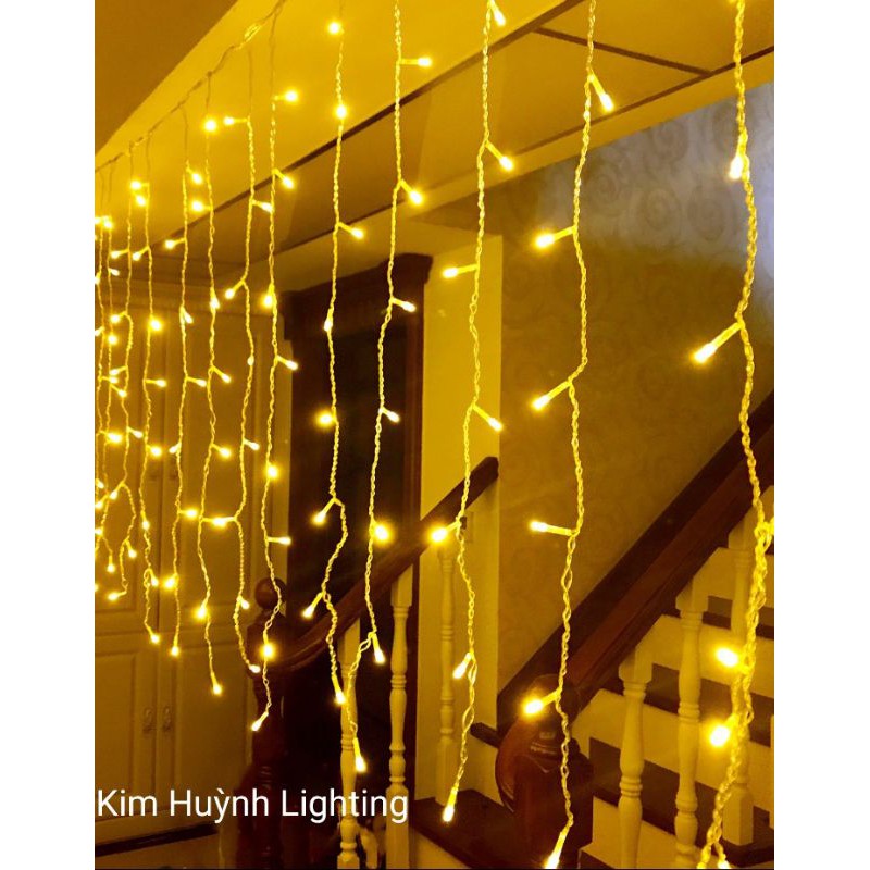 Đèn led rèm mưa trang trí decor chống thấm ngoài trời