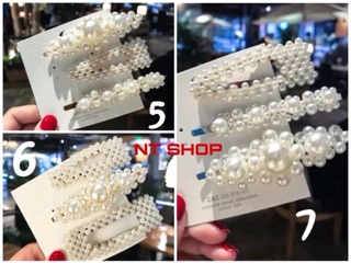 Set 3 kẹp tóc hạt ngọc