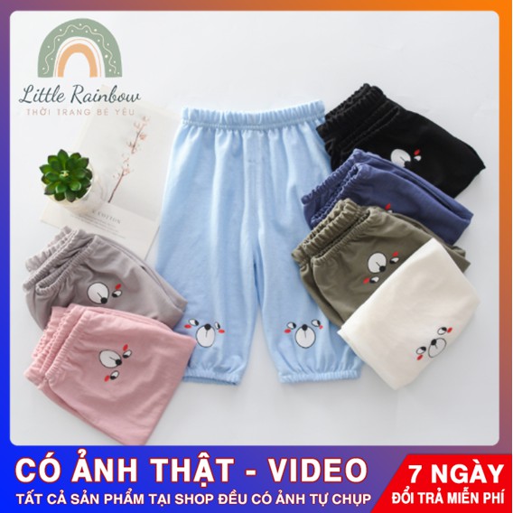 Quần lửng trẻ em chất 100% cotton siêu thoáng mát cho bé từ 1 đến 8 tuổi