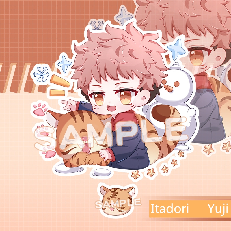 Móc chìa khóa acrylic in họa tiết hai mặt phong cách hoạt hình Yuji Itadori Gojo dễ thương