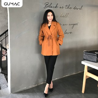Áo dạ dây rút eo A12985 GUMAC