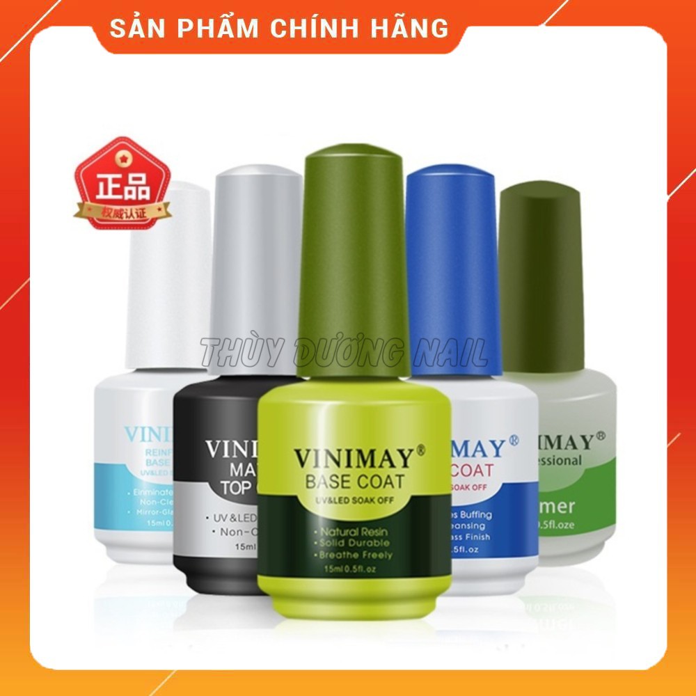 Base, top bóng, top lì, cứng móng, kiềm dầu, top loang, top cường lực, top kim cương, giọt sương, liên kết bột Vinimay