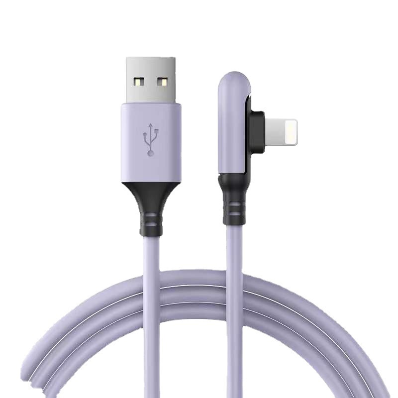 Dây Cáp Sạc USB Nhanh 3A 90 Độ Tương Thích Với iPhone 12 11 Pro Max X XR XS 8 7 6 6s 5 5s