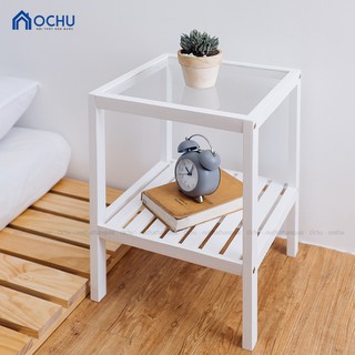 BÀN KỆ MẶT KÍNH KHUNG GỖ - GLASS SHELF - T