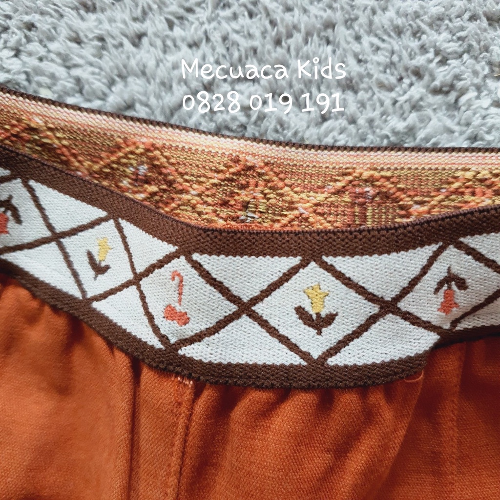 [90-120] Quần cam đất cạp dệt kim xuất Hàn cho bé trai bé gái