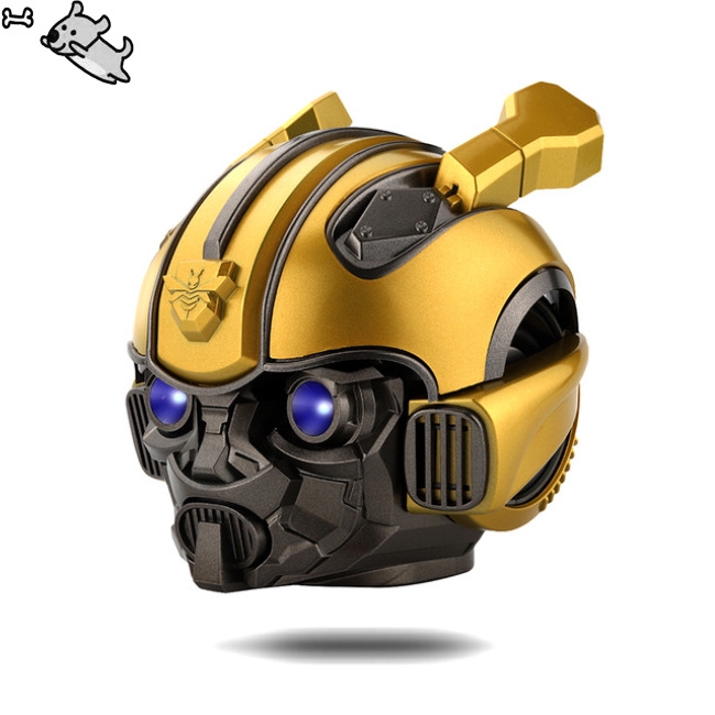 Bumblebee Helmet Bluetooth Speaker Fm Radio Usb Mp3 TF Smart Subwoofer Blue Tooth 5.0 Portable Mini