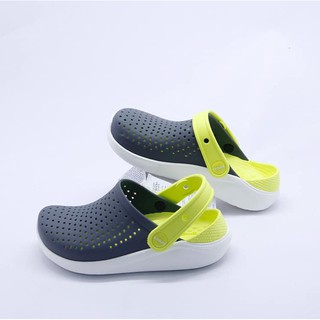 Sục Cross Literide đẹp êm mềm cho trẻ em bé trai - Màu xám lót xanh chuối (CR116)