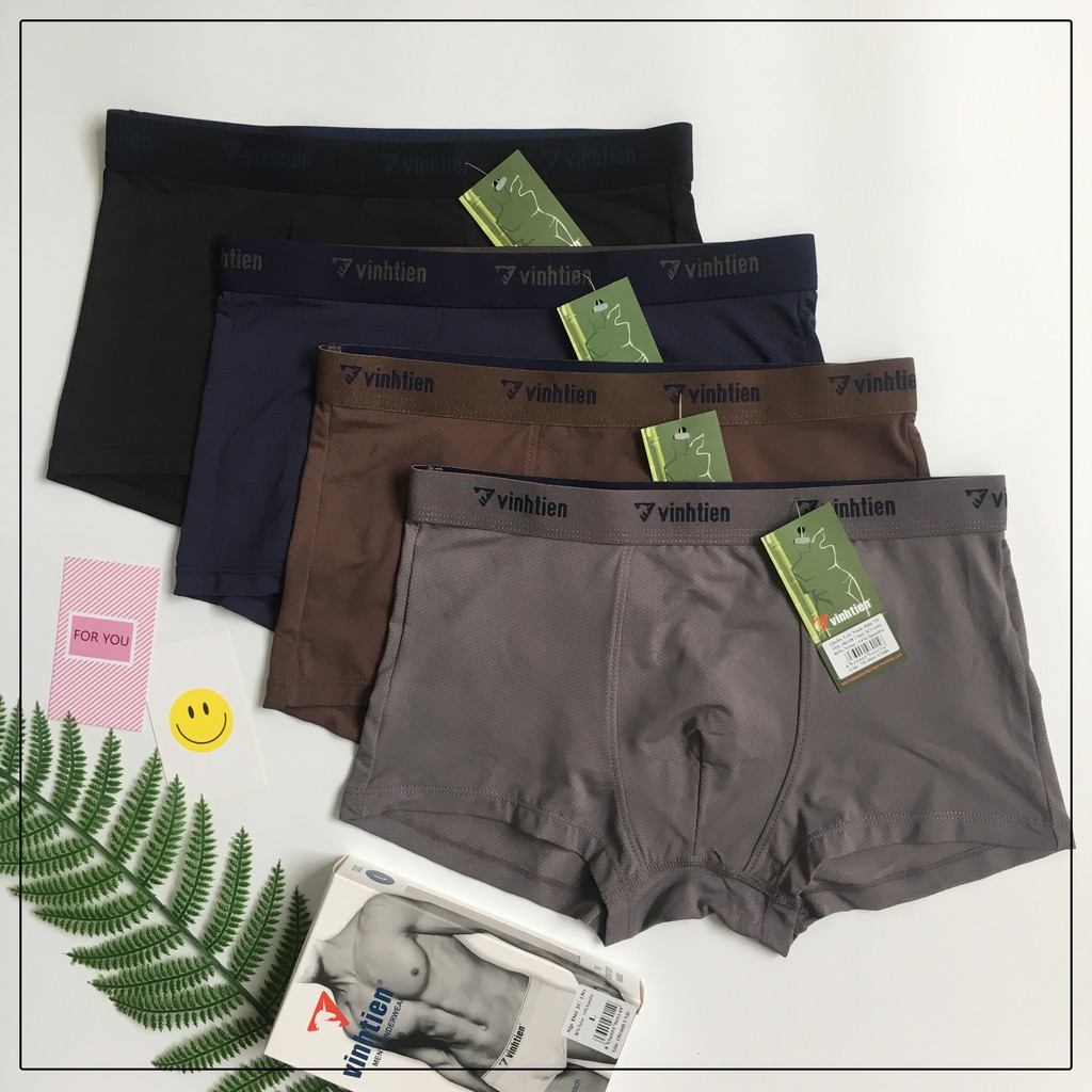 Quần lót đùi nam Nylon thông hơi Vĩnh Tiến 85 - Hộp 2 chiếc