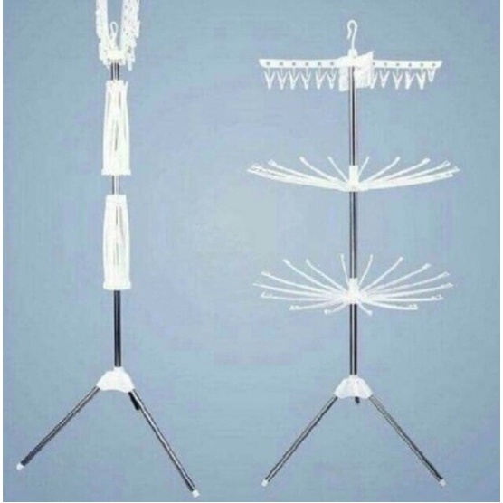 [HOT HIT]Giàn Phơi Quần Áo Cho Bé 360 Độ Gồm Giá Phơi Và 20 Kẹp gấp gọn