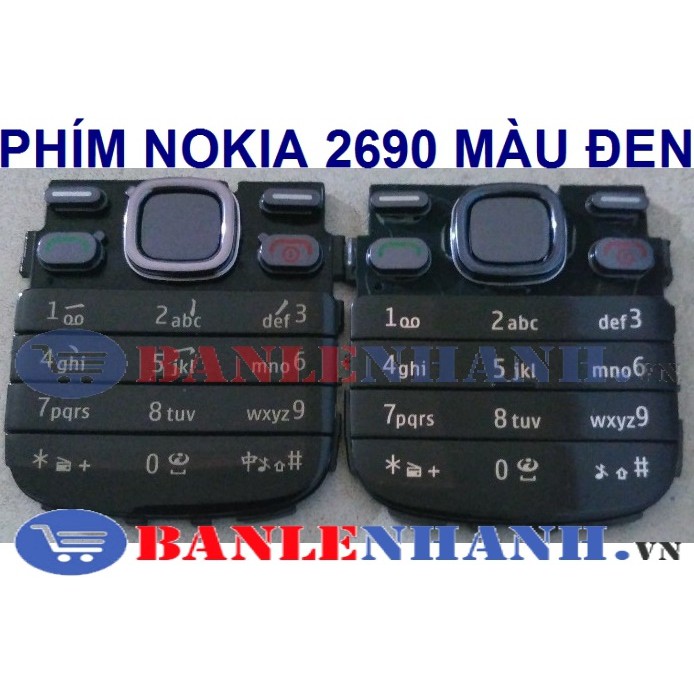PHÍM NOKIA 2690 MÀU ĐEN