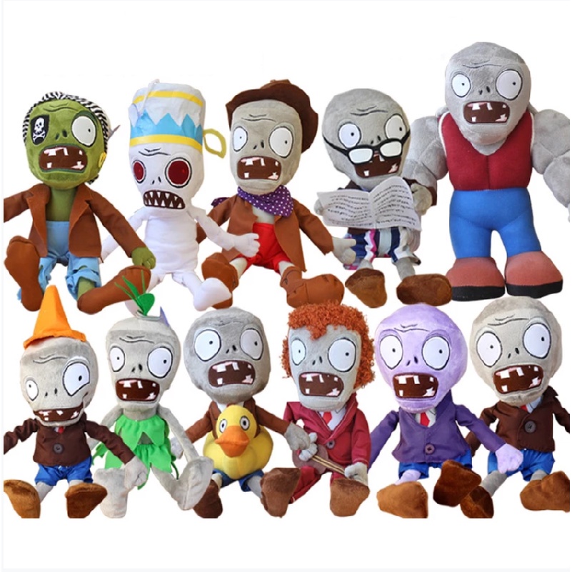 Thú nhồi bông 30cm chủ đề hoạt hình plants vs zombies thích hợp làm quà tặng cho bé