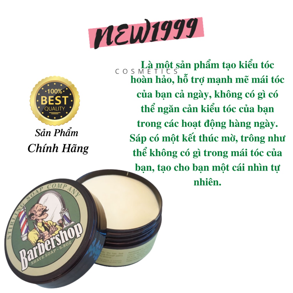 Sáp vuốt tóc nam tạo kiểu tóc cao cấp bóng mượt BarberShop Shave Soap 80gr