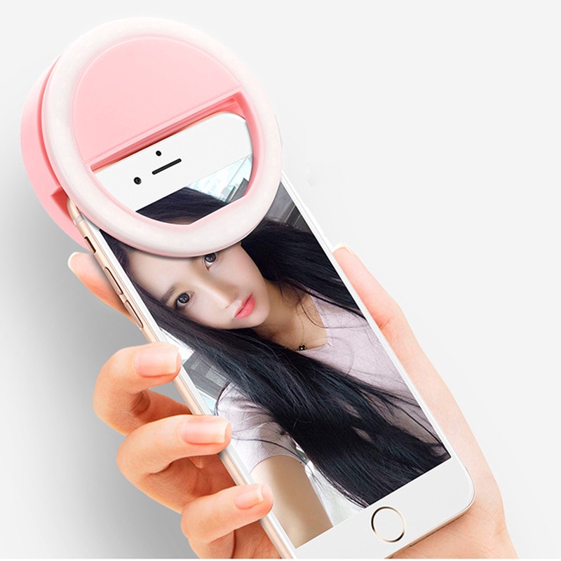 Đèn Led Tròn Hỗ Trợ Chụp Ảnh Selfie Cho Điện Thoại