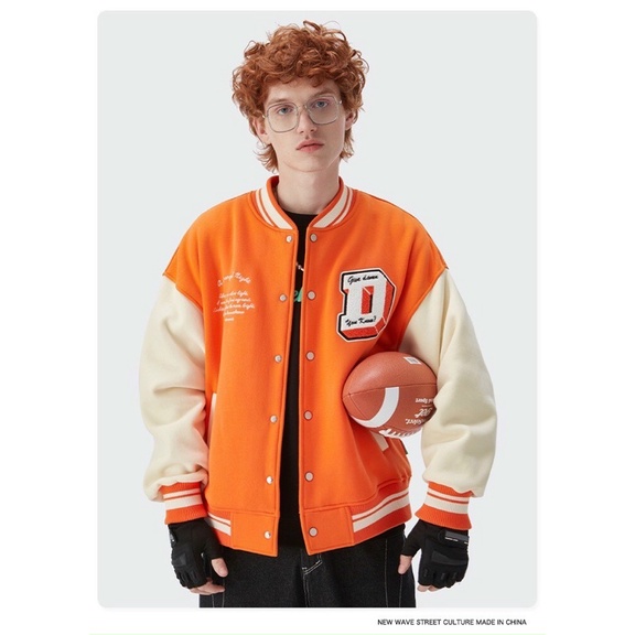 Áo khoác jacket varsity chữ D