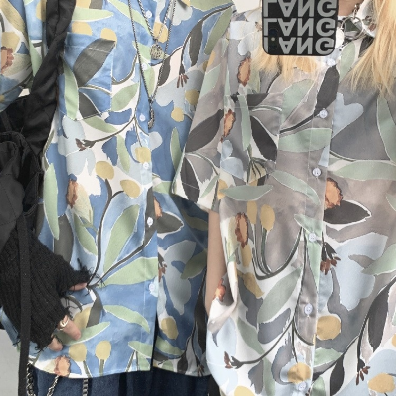 Áo Sơ Mi Ngắn Tay In Họa Tiết Phong Cách Hàn Quốc Dành Cho Cả Nam Và Nữ | BigBuy360 - bigbuy360.vn