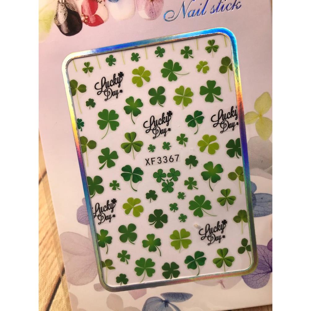 Hình dán móng tay Cỏ 3 lá XF3367
