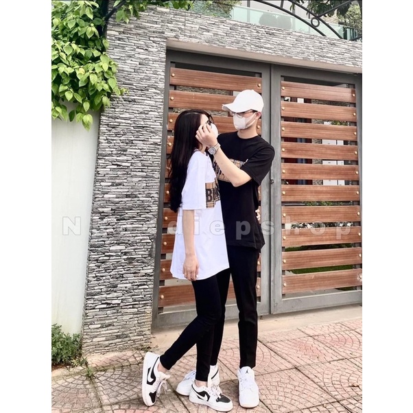 Áo thun cotton áo phông  form rộngđôi nam nữ bunberry siêu hot. Mặc đơn đối đẹp. Hàng in siêu to đẹp