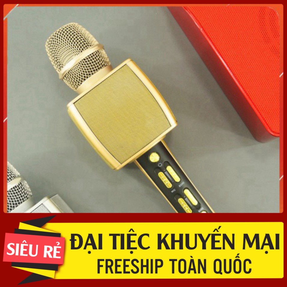 GIÁ KỊCH SÀN Micro Karaoke bluetooth ys 92  Micro không dây, cao cấp - Âm thanh sống động, livestream, thu âm,có khe cắm